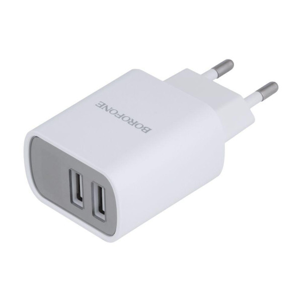 Мережевий Зарядний Пристрій Borofone BA58A Digital Display Lightning 2USB 2.4A