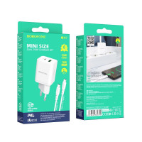 Сетевое Зарядное Устройство Borofone BN7 PD20W+QC3.0 Type-C To Type-C