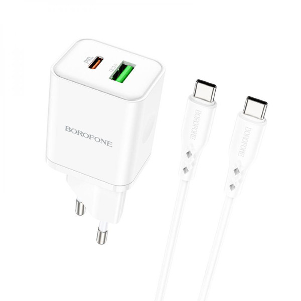 Сетевое Зарядное Устройство Borofone BN7 PD20W+QC3.0 Type-C To Type-C