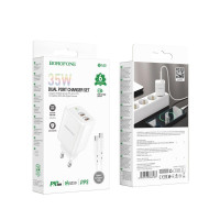 Сетевое Зарядное Устройство Borofone BN9 Reacher PD/QC 35W Type-C to Type-C