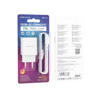 Мережевий Зарядний Пристрій Borofone BA69A Resource PD20W+QC3.0 Type-C to Type-C