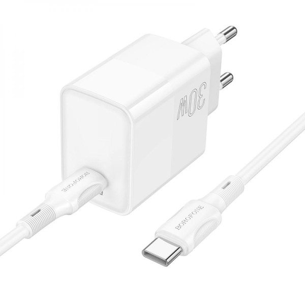 Сетевое Зарядное Устройство Borofone BA77A Insightful PD/QC 30W Type-C to Type-C