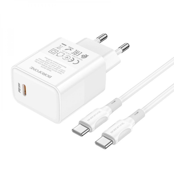 Сетевое Зарядное Устройство Borofone BA77A Insightful PD/QC 30W Type-C to Type-C