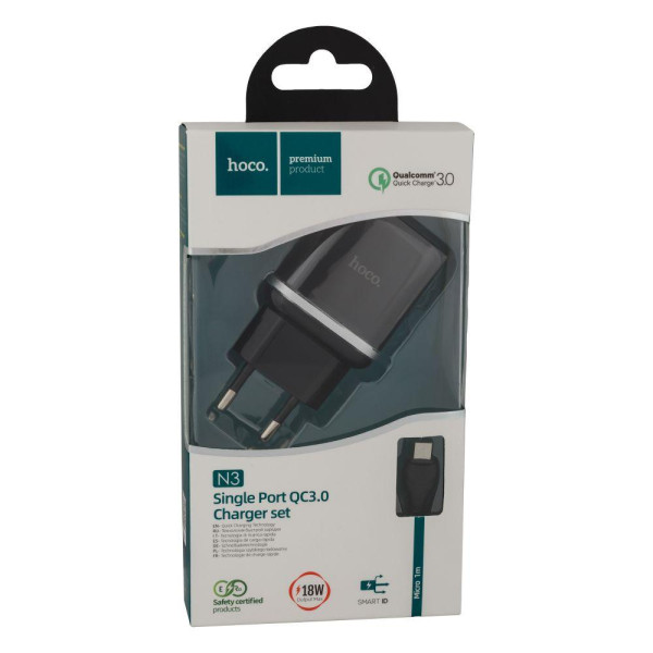 Мережевий Зарядний Пристрій Hoco N3 Micro QC3.0