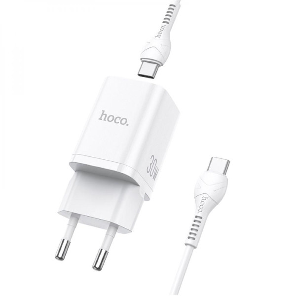 Мережевий Зарядний Пристрій Hoco N13 PD30W+QC3.0 Type-C To Type-C