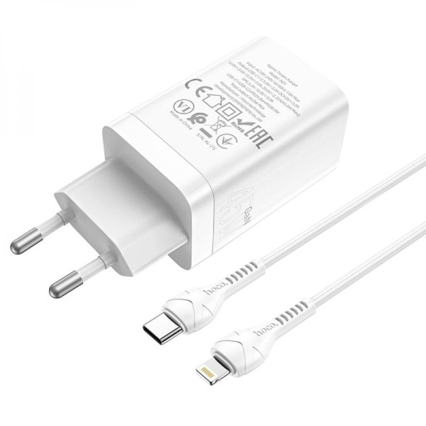 Сетевое Зарядное Устройство Hoco N23 GAN Starlight PD45W Type-C to Lighting