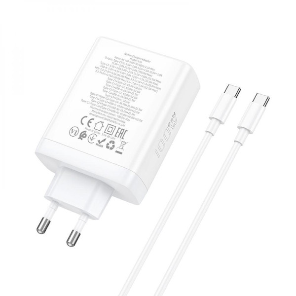 Сетевое Зарядное Устройство Hoco N31 Leader GAN PD 100W/QC 22.5W Type-C to Type-C