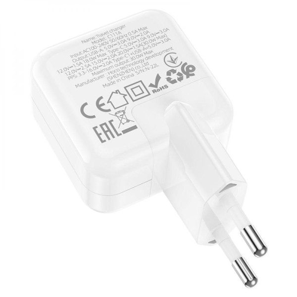 Мережевий Зарядний Пристрій Hoco C111A Lucky PD30W+QC3.0