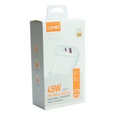 Мережевий Зарядний Пристрій LDNIO A2526C PD/QC 45W
