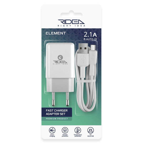 Сетевое Зарядное Устройство Ridea RW-11111 Element Micro 2.1 A