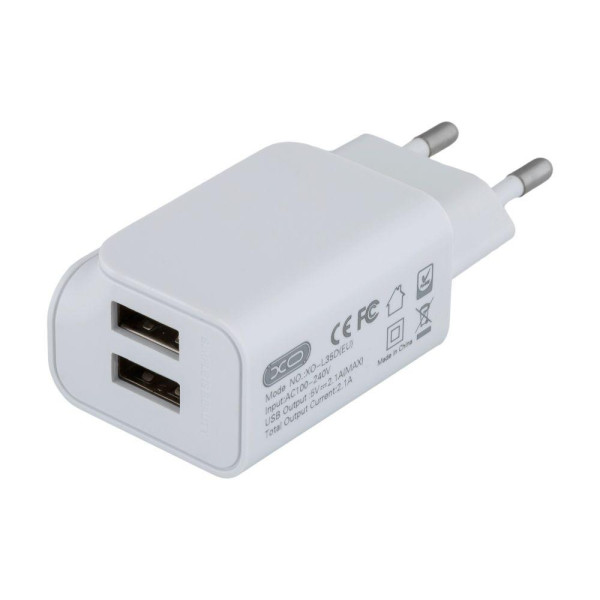 Мережевий Зарядний Пристрій XO L35D Type-C 2USB 2.1A