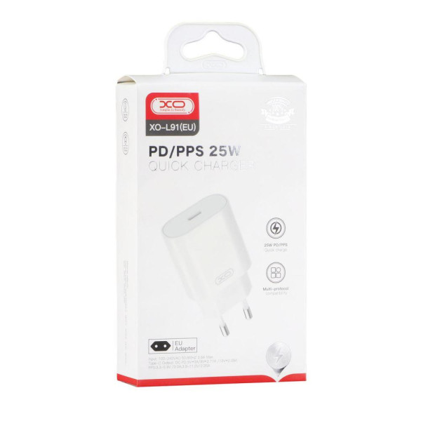 Сетевое Зарядное Устройство XO L91EU PD 25W