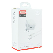 Сетевое Зарядное Устройство XO L102 EU Dual type-C port 35W Type-C to Type-C
