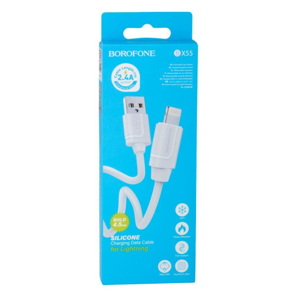 Кабель USB Borofone BX55 Harmony Silicone Lightning