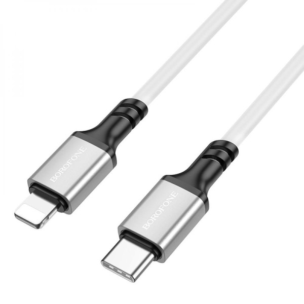 Кабель USB Borofone BX83 IP PD 20W/3A Silicone Type-C to Lightning