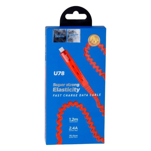 Кабель USB Hoco U78 Cotton Micro 2.4A 1.2m