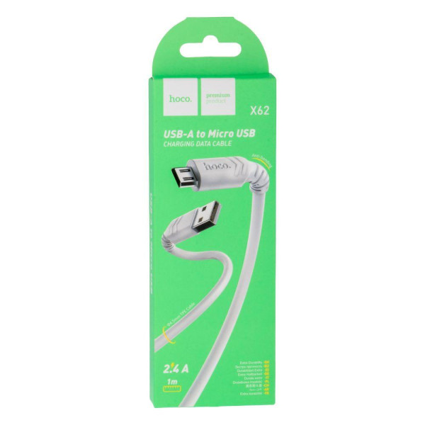 Кабель USB Hoco X62 Fortune Micro 2.4A
