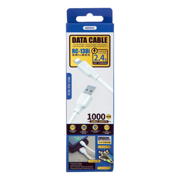 Кабель USB Remax RC-138i Lightning