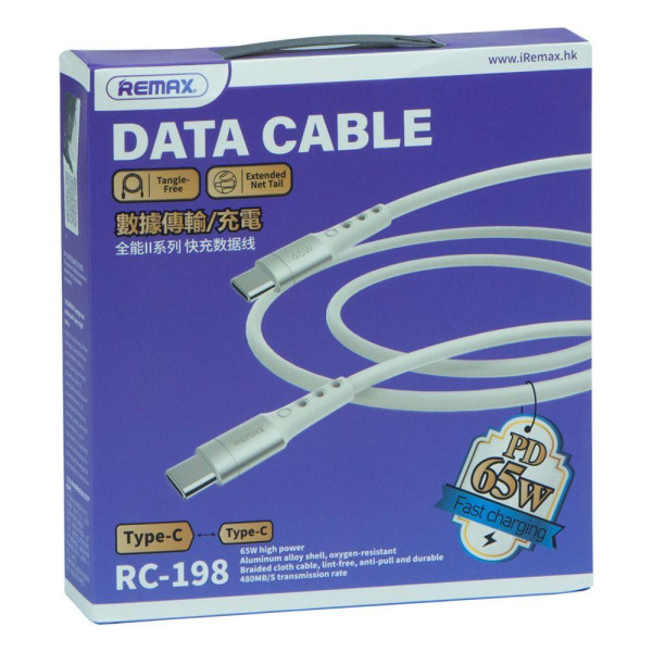 Кабель USB Remax RC-198c PD 65W type c-type c