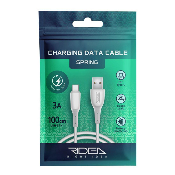 Кабель USB Ridea RC-M123 Spring Type-C 3A