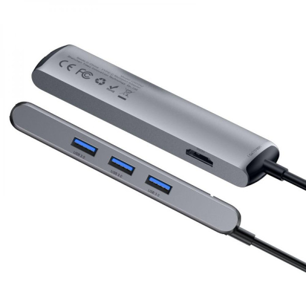 Хаб Baseus PD to 3USB/HDMI 4K/LAN CAHUB-J