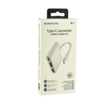Перехідник Borofone DH4 Type-C converter(Type-C to USB3.0+HDMI+PD)