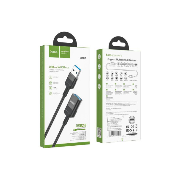 USB Подовжувач Hoco U107 USB male to USB female USB3.0