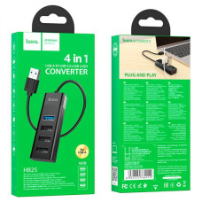 Хаб USB Hoco HB25 Easy mix 4-in-1 converter(USB to USB3.0+USB2.0*3)