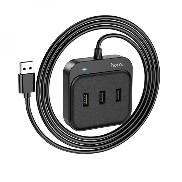 Хаб USB Hoco HB31 Easy 4-in-1 converter(USB to USB2.0*4)(L=1.2M)