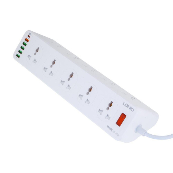 Мережевий Подовжувач LDNIO SC10610 (10 ports / 1PD / 1QC3.0 / 4 USB / 2m)