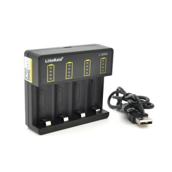 Мережевий зарядний пристрій LiitoKala Lii-L16340 для акумуляторів 16340 (CR123A) 4 слота