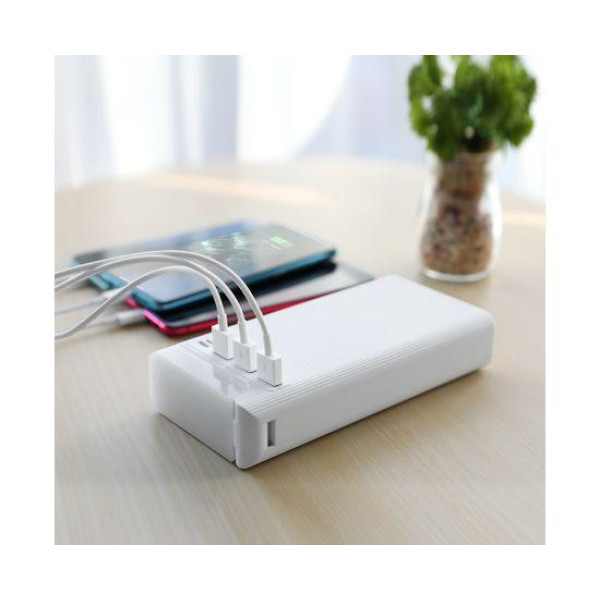 Зовнішній акумулятор (Power bank) Hoco J62 30000mAh з настільною лампою (Белый)