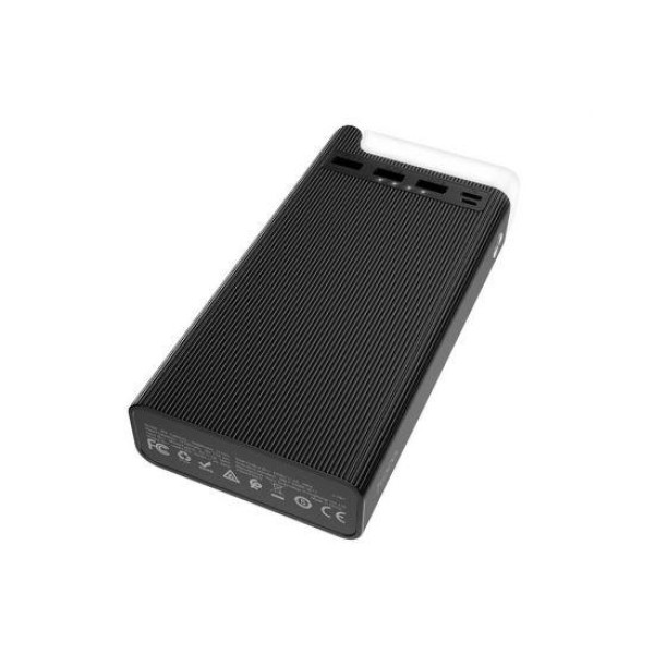 Зовнішній акумулятор (Power bank) Hoco J62 30000mAh з настільною лампою (Чорний)
