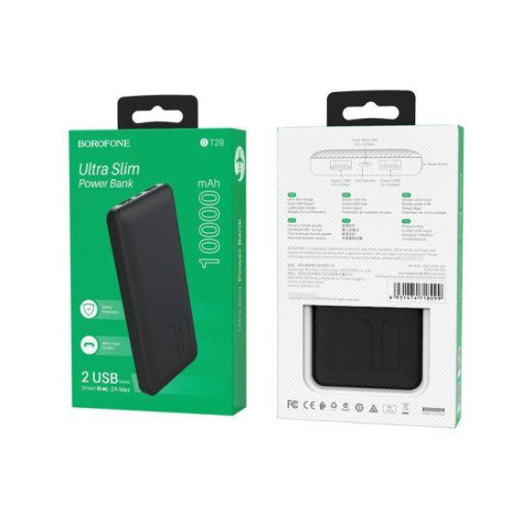 Зовнішній акумулятор (Power bank) Borofone BT28 10000mAh (Чорний)