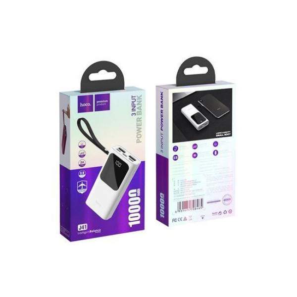 Зовнішній акумулятор (Power bank) Hoco J41 Treasure 10000mA (Білий)
