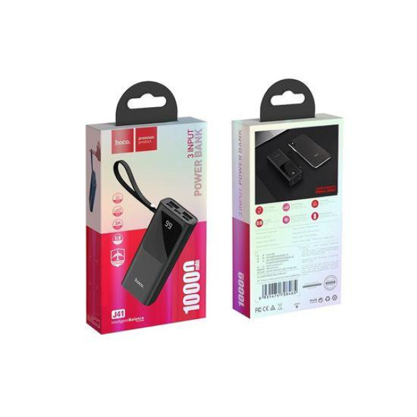 Зовнішній акумулятор (Power bank) Hoco J41 Treasure 10000mA (Чорний)