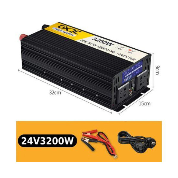 Інвертор GXQC SFX-1200W | 3200W DC 24V - AC 220V з функцією заряджання акумулятора