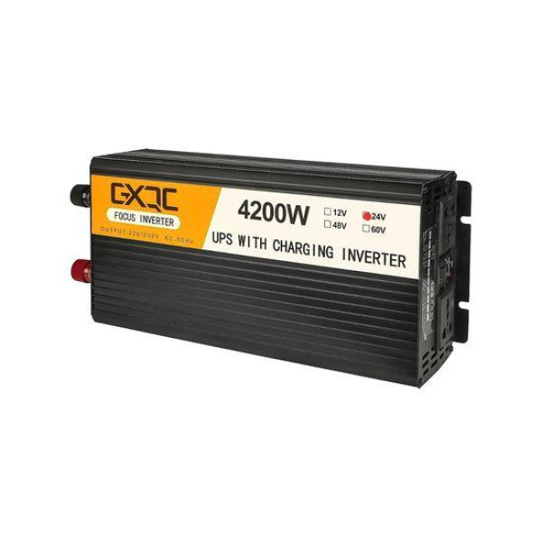 Інвертор GXQC SFX-1500W | 4200W DC 24V - AC 220V з функцією заряджання акумулятора