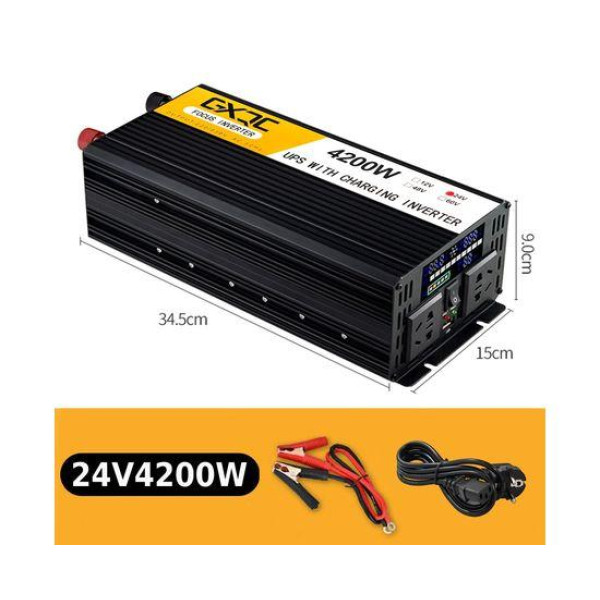 Інвертор GXQC SFX-1500W | 4200W DC 24V - AC 220V з функцією заряджання акумулятора