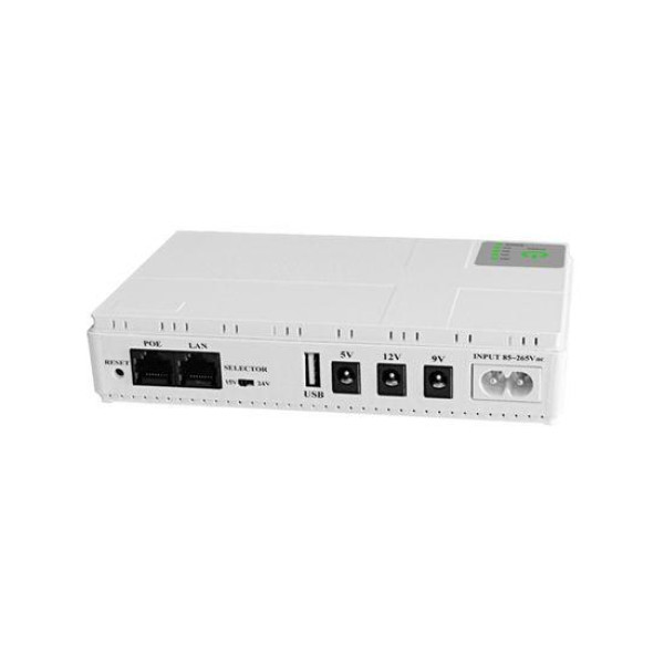 Джерело безперебійного живлення для мережевого обладнання DC1018P 12V | 9V | 5V 10000 mAh (Білий)