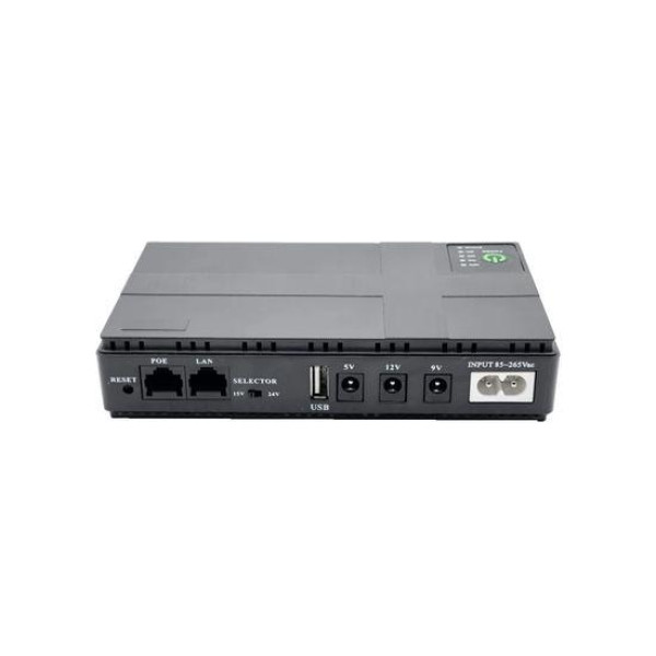 Джерело безперебійного живлення для мережевого обладнання DC1018P 12V | 9V | 5V 10400 mAh (Чорний)