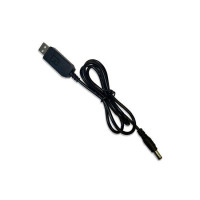 Кабель USB для роутера з перетворювачем напруги 5V-9V USB - DC 5.5x2.1 0.5A 1m (Чорний)