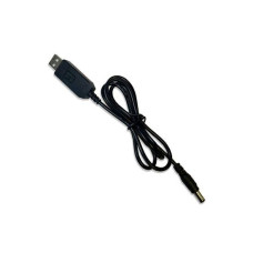 Кабель USB для роутера з перетворювачем напруги 5V-9V USB - DC 5.5x2.1 0.5A 1m (Чорний)