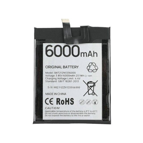 Акумулятор (АКБ) BAT21ZN1336000 для Doogee V20 (6000mAh) Оригінал