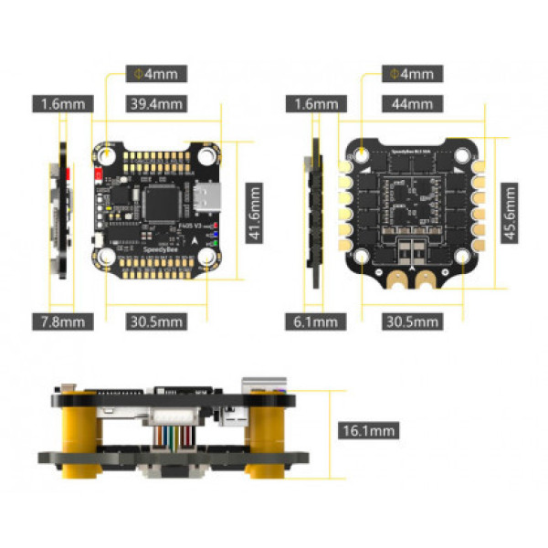 Політний стек SpeedyBee F4V3-50-Stack FC: SB-F405-V3 ESC: SB-BLS-50A