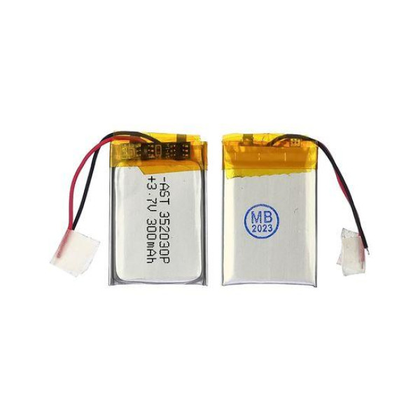 Акумулятор 352030P універсальний з контролером 3,5 х 20 х 30 мм (300 mAh) | для TWS навушників, Bluetooth гарнітур, MP3 плеєрів