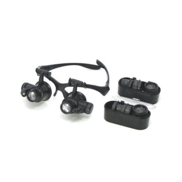 Бінокуляри NO.9892G з LED підсвічуванням (4 пари лінз d=20mm, 10х | 15х | 20х | 25х)