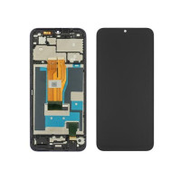 Дисплей для Realme C33 з сенсорним склом в рамці (Чорний) Оригінал Китай