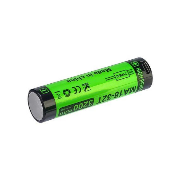 Акумулятор 18650 Li-ion з захистом та Type-C (3200 mAh,  3.7 V, 8 A)
