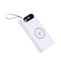 Корпус Multi-powerbank L16 під елементи 18650 (до 16 шт) 22.5+15W з бездротовою зарядкою та ліхтарем (Білий)